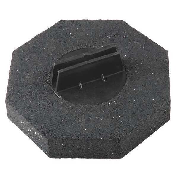 Zoro Select Barricade Weight, Polypropylene/Rubber, 3 in Height, 16 in Length, 16 lb, Black - 6RRE1