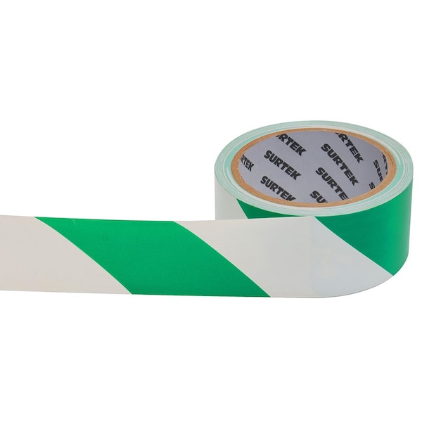 Surtek White And Green Signaling Tape 18M - 138062