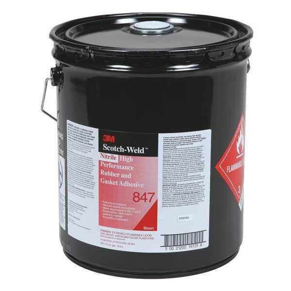 3M Rubber and Gasket Adhesive, 5 gal., Brown - 847