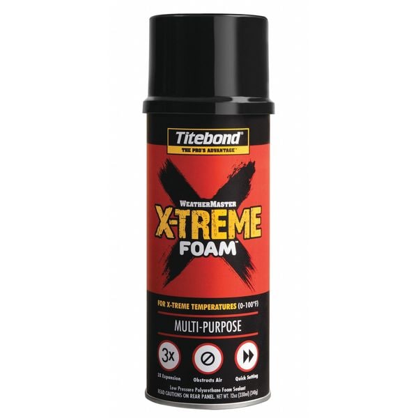 Titebond Spray Foam Sealant, 12 oz, Aerosol Can, 12 PK - 8521