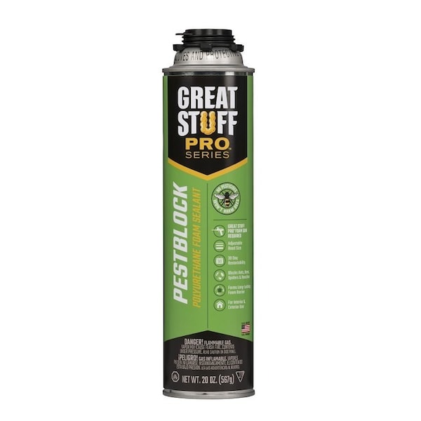 Dow Great Stuff Foam Sealant, Gray, 8 hr Functional Cure, 40 to 100 deg F, 20 oz, Aerosol Can - 11073754