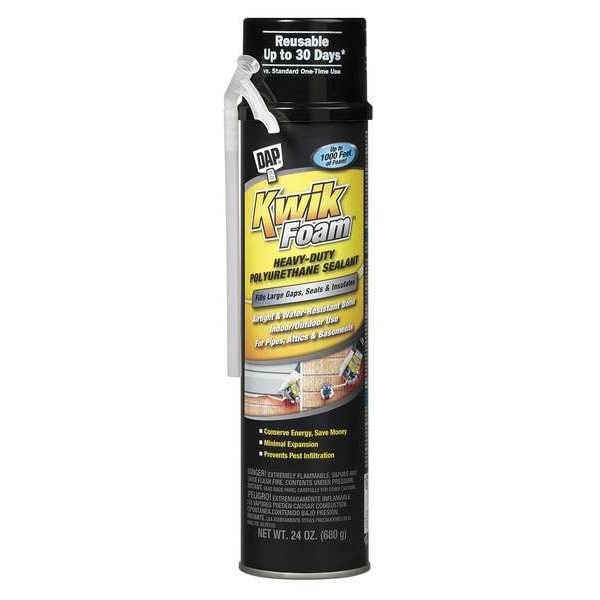 Dap Spray Foam Sealant, Straw Application Method 20 oz, Aerosol Can, Tan, 2-3:1 Expansion Ratio - 7565020012