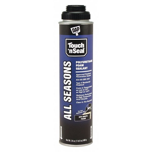 Touch 'N Seal Spray Foam Sealant, Gun Application Method 24 oz, Aerosol Can, Beige, 2-3:1 Expansion Ratio - 7565000044