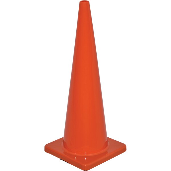 Global Industrial Traffic Cone, Pvc, 36 in Height, 10, Orange - RC900SP-E