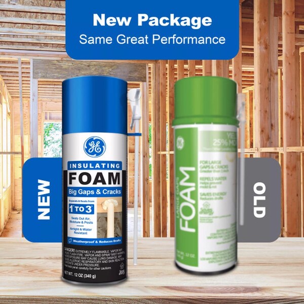 Ge GE White Foam Big Gaps and Cracks Insulating Sealant 12 oz - 2844274