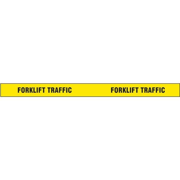 Zoro Select Barricade Tape, Forklift Traffic, Yellow, 2 in Wide x 180 ft Length, Vinyl, 4 mil - 2 X 60 YDS. 4 MIL