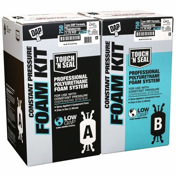 Touch 'N Seal Insulating Spray Foam Sealant, Gun Application Method Cylinder, Cream, 1:1 Expansion Ratio - 7565002750