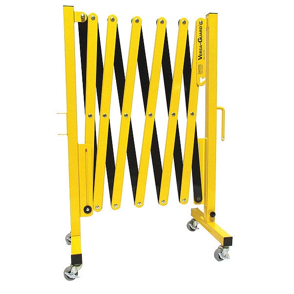 Versa-Guard Portable Expandable Safety Barricades, Yellow/Black - VG-1000-C