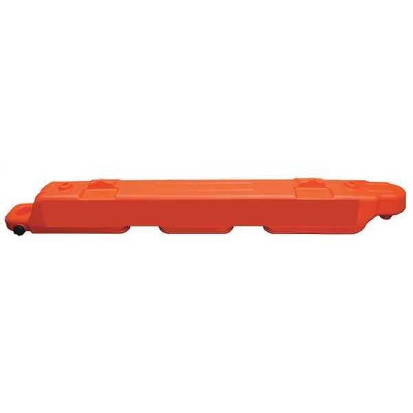 Zoro Select Airport Barricade, Plastic, 10 in Height, 96 in Length, 25 lb, Orange/White - AB96-O