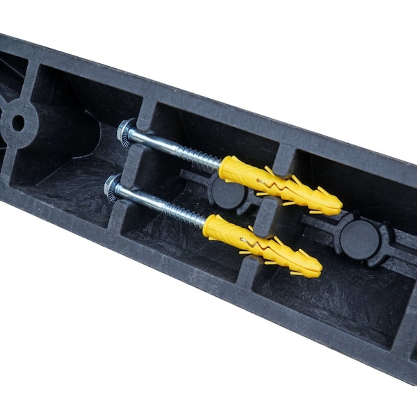 Pittman Parking Block, Plastic Rubber Composite, 3.94 in Height, Black & Yellow - 751736