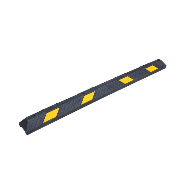 Pittman Parking Block, Plastic Rubber Composite, 3.94 in Height, Black & Yellow - 751736