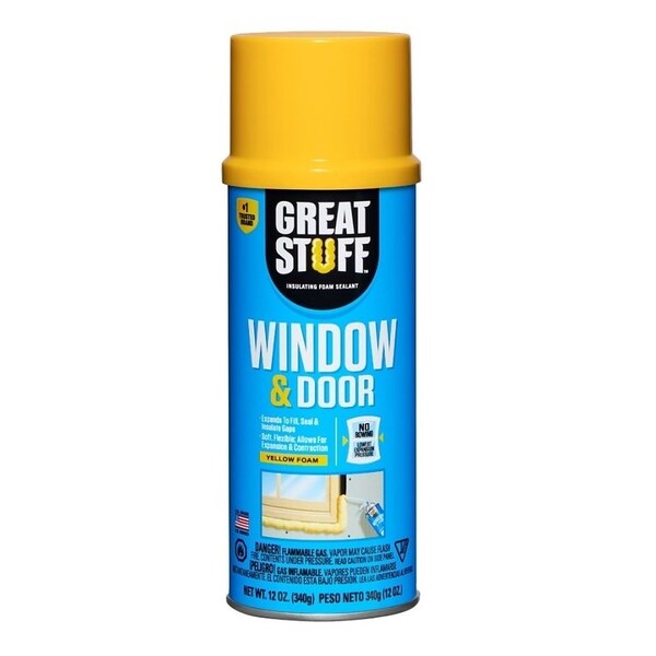 Dow Great Stuff Foam Sealant, Yellow, 12 oz, Aerosol Can - 175437
