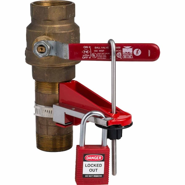 Brady Lockout Padlock, Keyed Different, Nylon, Standard Body Size, 1-3/4 in H, Red, Pack of 6 - 51339