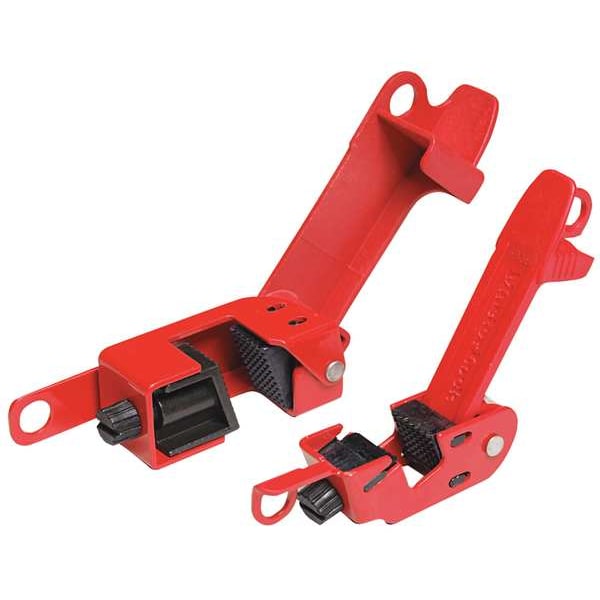 Master Lock Circuit Breaker Lockout Combo Pack, Clamp-On, For 120/277V AC Volt, Steel, Red - 506