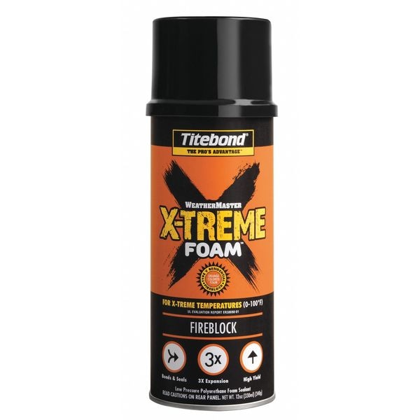 Titebond Spray Foam Sealant, 12 oz, Aerosol Can, Orange, 12 PK - 8541