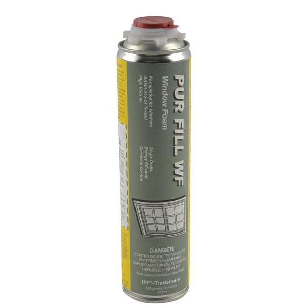 Todol Spray Foam Sealant, Gun Application Method 22.4 oz, Aerosol Can, Yellow, 7 percent Expansion Ratio - WF01