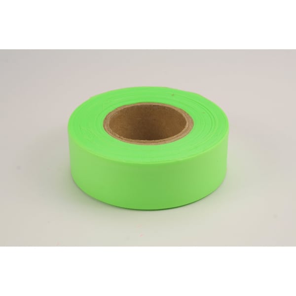 C.H. Hanson Flagging Tape, 150 ft L, 1316 in W, Fluorescent Lime, PVC - 17001