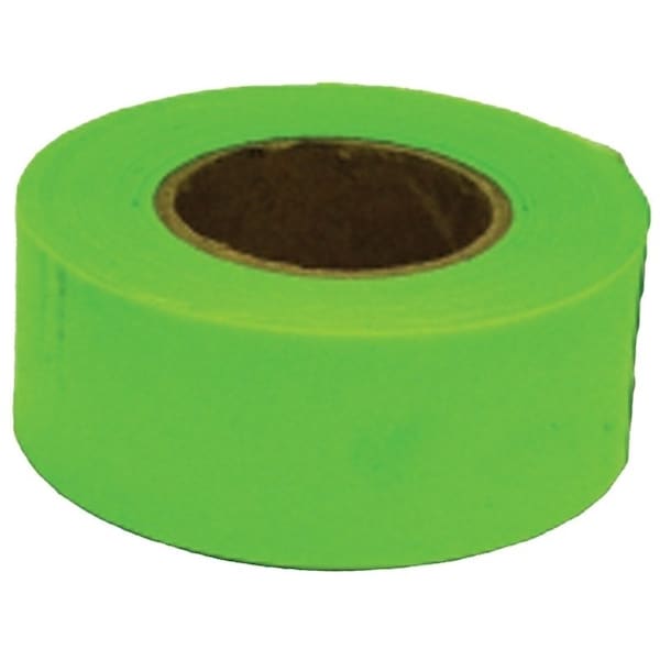 C.H. Hanson Flagging Tape, 150 ft L, 1316 in W, Fluorescent Lime, PVC - 17001