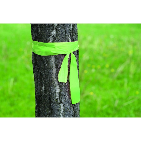 C.H. Hanson Flagging Tape, 150 ft L, 1316 in W, Fluorescent Lime, PVC - 17001