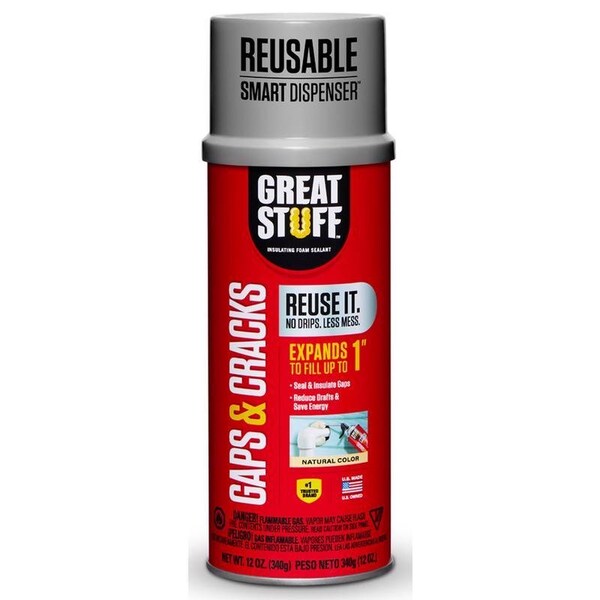 Great Stuff Smart Dispenser Ivory Polyurethane Insulating Foam Sealant 12 oz, 12PK - 99108824