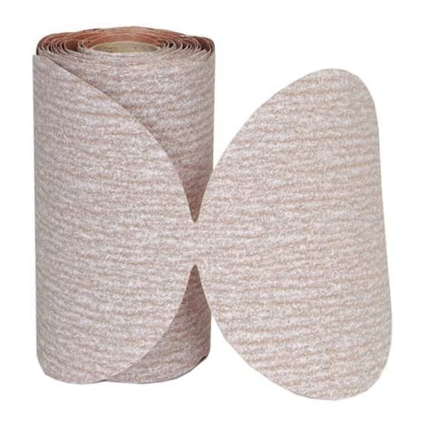 Norton Abrasives PSA Paper Disc Roll, 3in.dia., 80 Grit, Brn - 66261136376