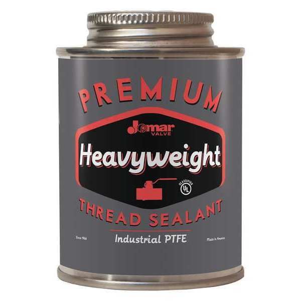 Jomar Valve Pipe Thread Sealant 16 fl oz, Brush-Top Can, Heavyweight, White, Paste - 400-204