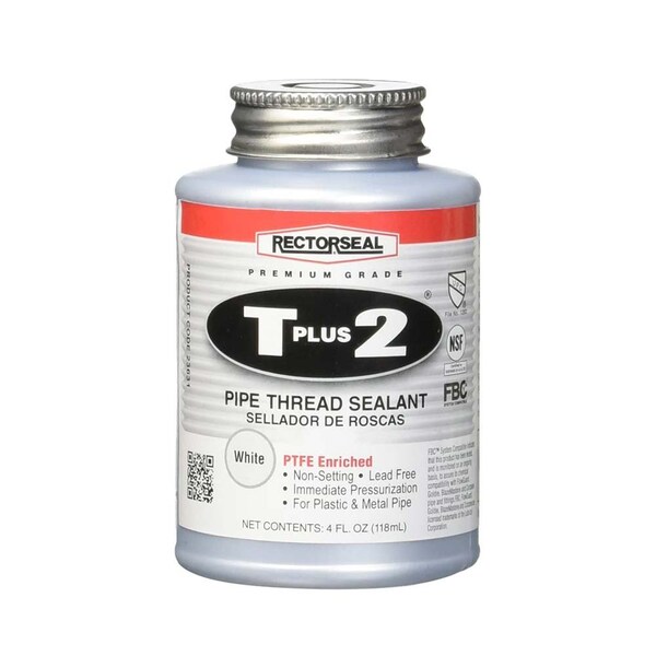 Thrifco Plumbing No. 23631 4-OZ Tube T Plus 2 Pipe Thread Sealant with PTFE, 1/4 P - 6311996