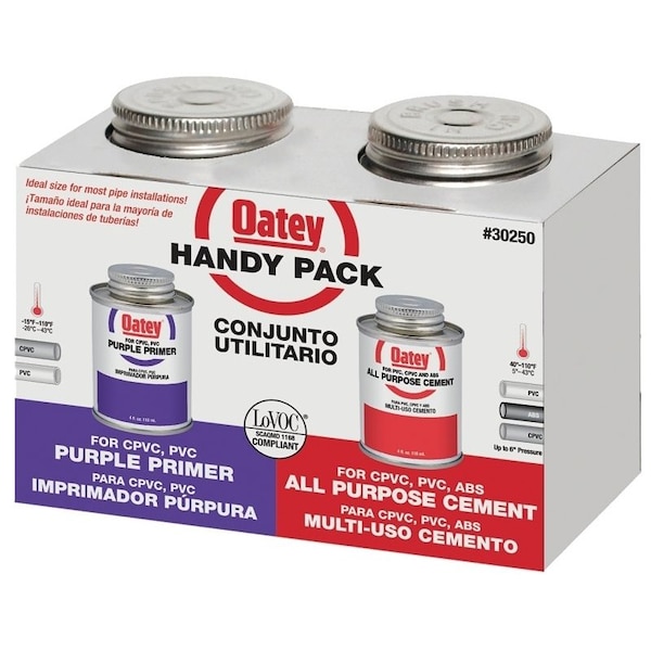 Oatey All-Purpose Primer, Purple and Red, 4 oz Can - 30250