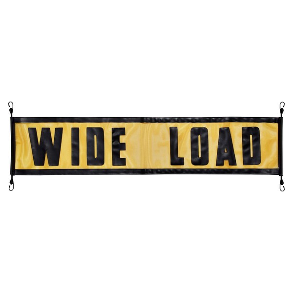 Roadmaster Wide Load Banner Vinyl Mesh, 15in x 72in  with Bungee Hooks - 2198-72B