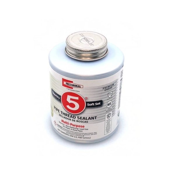 Rectorseal 25431 No. 5 16oz. Brush Top Yellow Pipe Thread Sealant - 460006