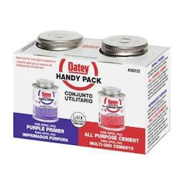 Oatey Oatey Handy Pack Clear Primer and Cement For PVC 2 pk - 30250