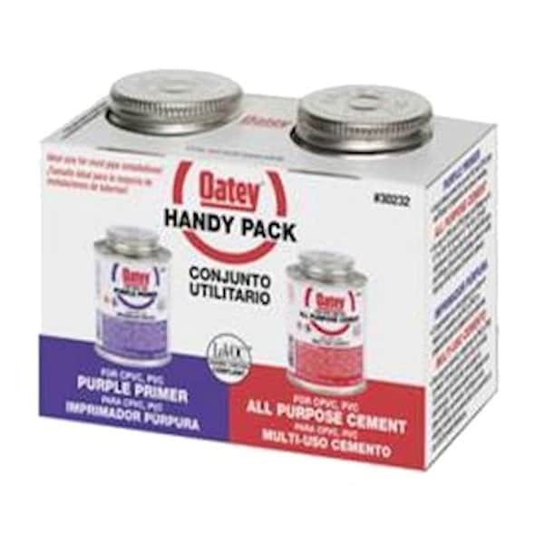 Oatey Oatey Handy Pack Clear Primer and Cement For PVC 2 pk - 30250