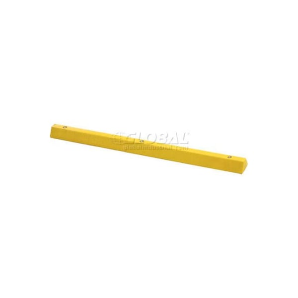 Plastics R Unique Parking Curb w/Hardware, 4 in Height, 72 in Length, Yellow - S6PBYL-L