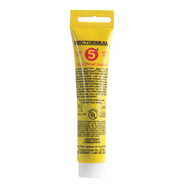 Rectorseal RectorSeal Slow Dry 5 Soft Set Yellow Pipe Thread Sealant 1.75 oz - 25790