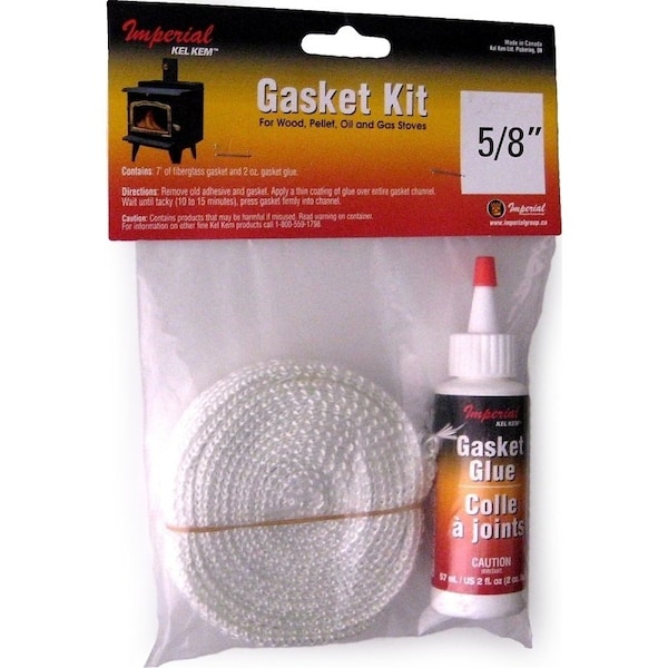 Imperial Gasket Tape Kit, 7 ft L, 34 in W, Fiberglass Pack - GA0011