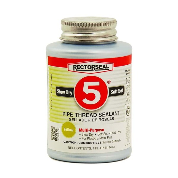 Thrifco Plumbing No. 25631 4-OZ, No. 5 Pipe Thread Sealant, 1/4 Pint - 6312009