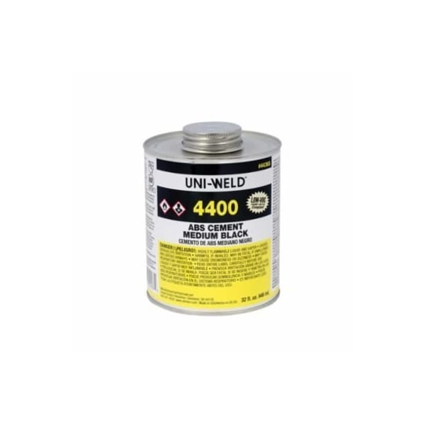 United Elchem UNIWELD 4436S MEDIUM ABS CEMENT, 32 OZ, OPAQUE LIQUID, BLACK - 4436S