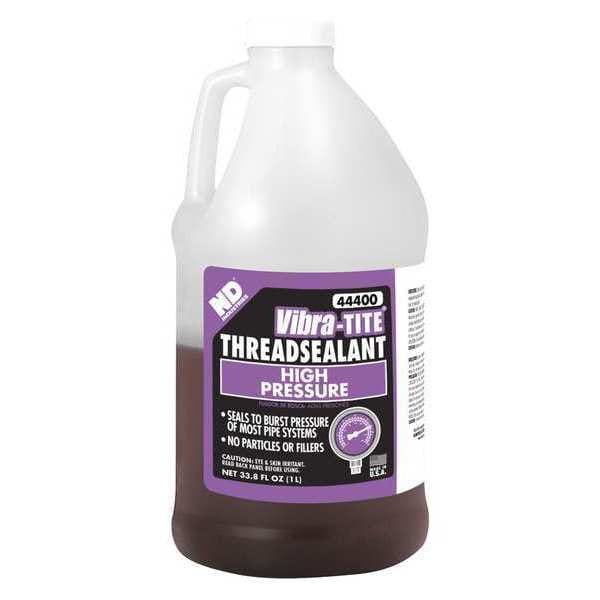 Vibra-Tite Vibra-TITE 44400 Thread Sealant, Brown, 444 High Pressure Hydraulic Anaerobic Sealant, 1L Bottle - 44400