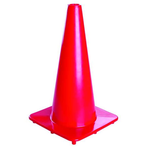 Zoro Select Traffic Cone, PVC, Non-Reflective, 36 in Height, 10 lb, Orange - 6FGZ3