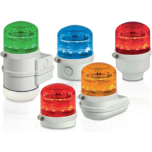 Federal Signal Beacon Warning Sounder Light, Red, LED - SLM600R