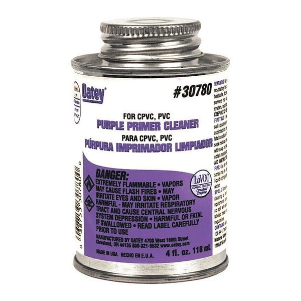 Oatey Primer/Purple Cleaner, PVC, CPVC, gal. - 30768