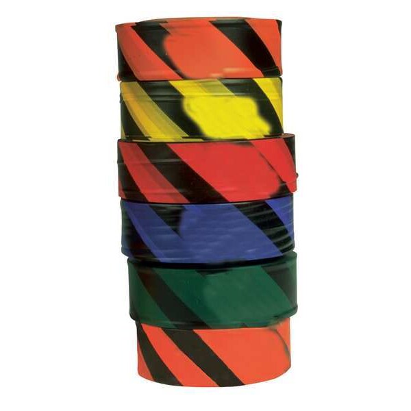 Zoro Select Flagging Tape, No Legend, Orange/White, 1 3/16 in Wide x 300 ft Length, Vinyl, 2 mil - SWO-200