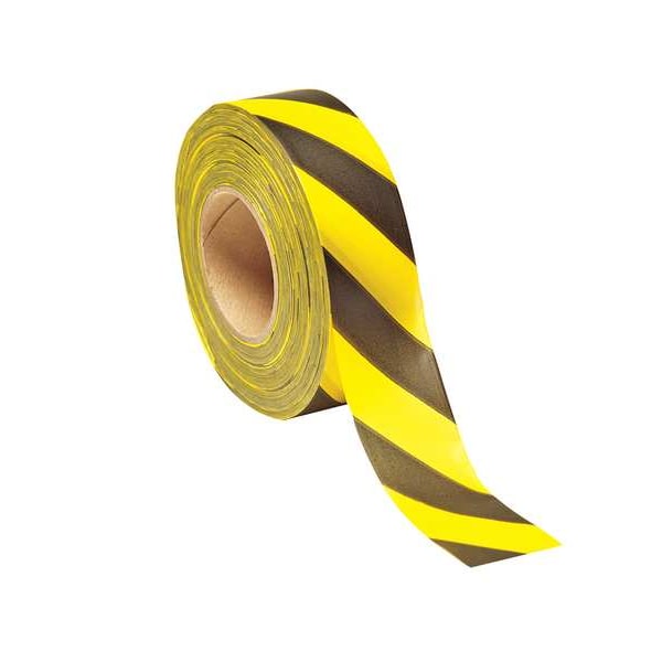 Zoro Select Flagging Tape, No Legend, Orange/White, 1 3/16 in Wide x 300 ft Length, Vinyl, 2 mil - SWO-200