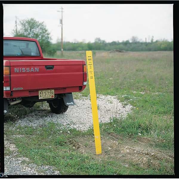 Zoro Select Nonreflective Marking Stake, Reinforced Polymer, Non-Reflective, 66 in Height, Orange - 96950