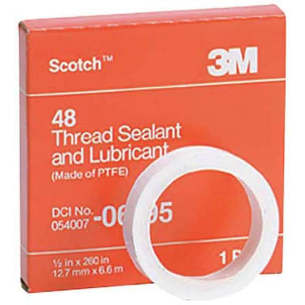3M Thread Sealant and Lubricant Tape, PK12 - 48-1/2"X520