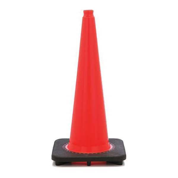 Zoro Select Traffic Cone, PVC, Non-Reflective, 28 in Height, 7 lb, Orange - RS70032S