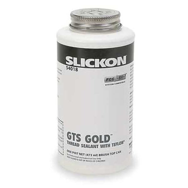 Anti-Seize Technology Pipe Thread Sealant 19.2 fl oz, Brush-Top Can, Slickon GTS Gold, Yellow, Paste - 54018