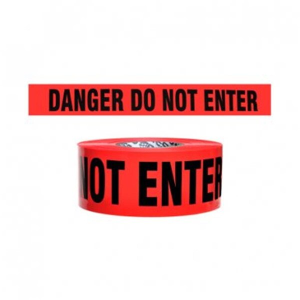 Presco 3 in. x 1000 ft. 2 mil Danger Do Not Enter Barricade TapeRed - 764-SB3102R10