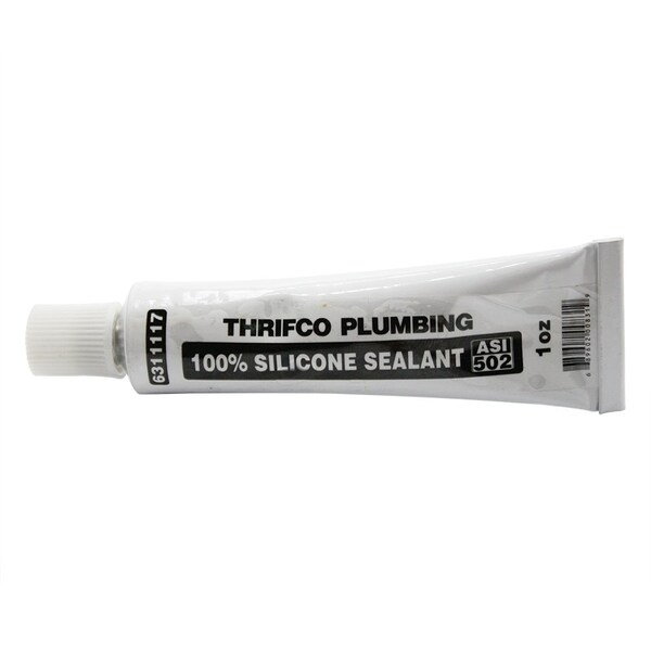 Thrifco Plumbing ASI 502 High Performance Silicone Sealant, 1 oz. Tube - 6311117