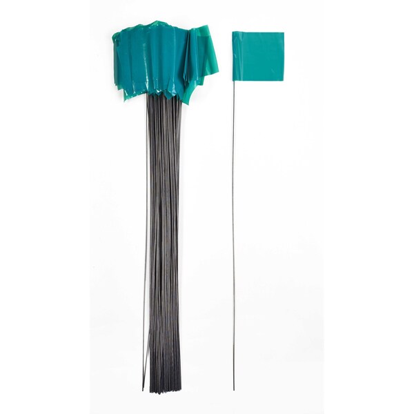 Mutual Industries 4" X 5" X 30" Wire Green Flags, 1000C - 15901-39-4
